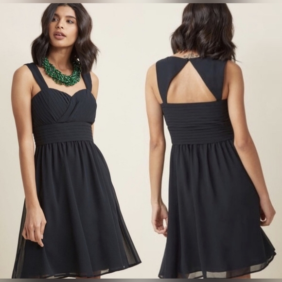 Modcloth Blue/teal flowy dress - Picture 2 of 12